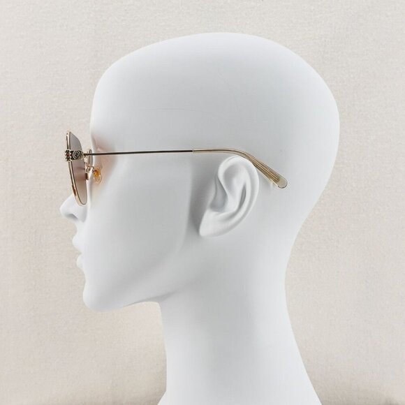 Gucci GG1285 Square Sunglasses Gold Brown OS - Picture 13 of 16
